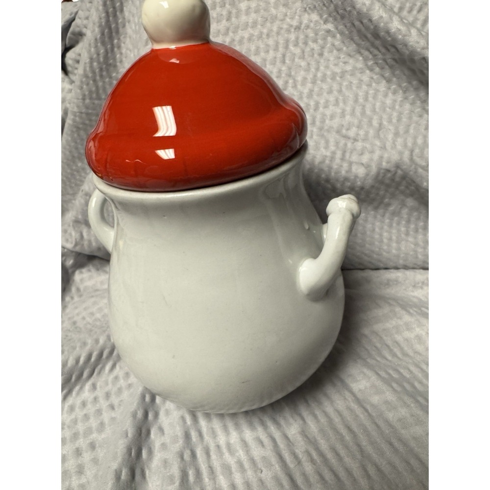 Vintage 1940-1960 Thomas Hughes Ironstone China Mustard Jam Pot Red Lid English - Picture 2 of 11